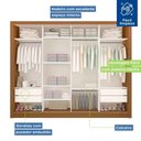Ver imagem 7 de Guarda Roupa Casal 4 Portas 4 Gavetas Milano Minastex Carvalho