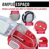 Mochila Bolsa Santino PET JOY Com Visor Poliéster Cachorro gato Original Viagem SAT3U Vermelho - 4