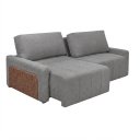 Ver imagem 3 de Sofá Cama Dublin, 2,10m Retrátil e Reclinável, Tecido Bouclé, Cinza Molas Ensacadas.