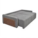 Ver imagem 6 de Sofá Cama Dublin, 2,10m Retrátil e Reclinável, Tecido Bouclé, Cinza Molas Ensacadas.