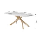 Ver imagem 4 de Mesa de Jantar Lara Base Aço Carbono Tampo 180cm Cerâmica 8 Lugares Design Sala de Jantar - Bronze