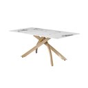 Ver imagem 3 de Mesa de Jantar Lara Base Aço Carbono Tampo 180cm Cerâmica 8 Lugares Design Sala de Jantar - Bronze