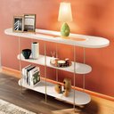 Ver imagem 4 de Aparador para Sala de Estar Orgânico Industrial Friesen B01 Off White - Lyam Decor