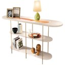 Ver imagem 1 de Aparador para Sala de Estar Orgânico Industrial Friesen B01 Off White - Lyam Decor