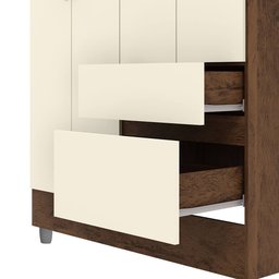 Guarda Roupa Pequeno Ideal 4 Portas e 2 Gavetas para Quarto de Hospedes - 5