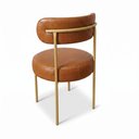 Ver imagem 4 de Cadeira Sala Jantar Margara Kit 4 Base Aço Dourado PU D03 - D'Rossi