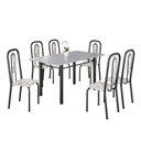 Ver imagem 2 de Conjunto Sala de Jantar com 6 Cadeiras Lívia Preto/Arabesco
