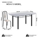 Ver imagem 3 de Conjunto Sala de Jantar com 6 Cadeiras Lívia Preto/Arabesco