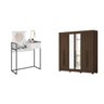 Conjunto Quarto de Casal Guarda-Roupa 6 Portas Belém e Penteadeira Camarim Beauty Espresso Móveis - 1