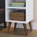 Ver imagem 4 de Mesinha de Cabeceira Max Quarto com Nichos sem Gaveta Branco