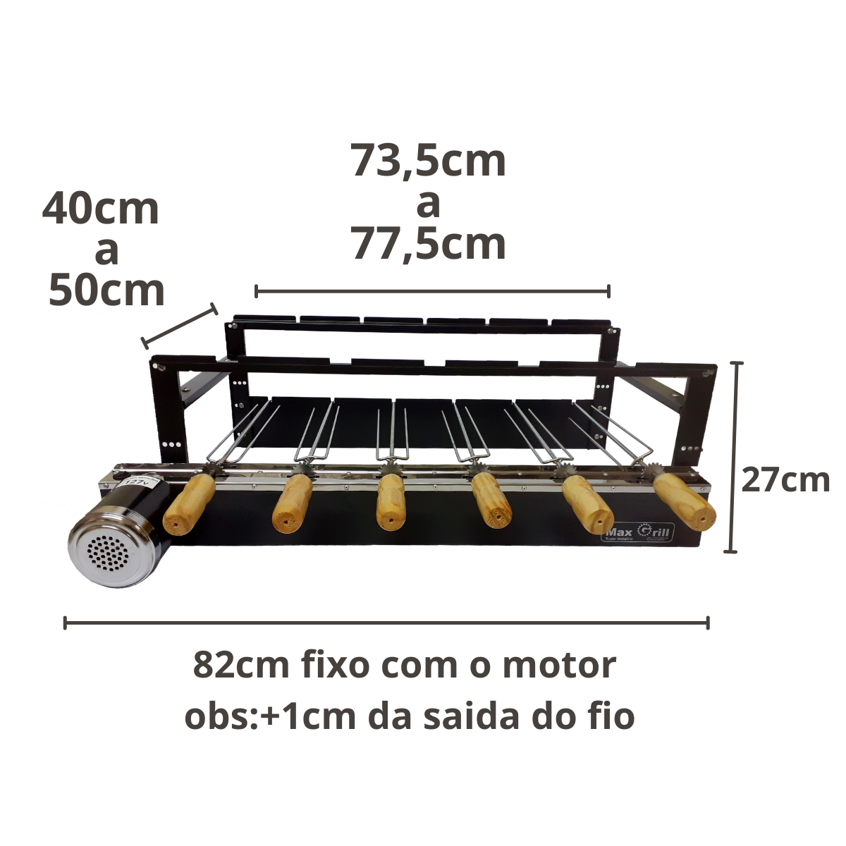 Max Grill 6 Espetos Preto 220v - 4