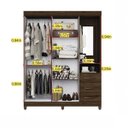 Ver imagem 6 de Conjunto Quarto Solteiro Guarda-Roupa Camarim e Painel TV 43 Polegadas Single Espresso Móveis