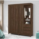 Ver imagem 2 de Conjunto Quarto Solteiro Guarda-Roupa Camarim e Painel TV 43 Polegadas Single Espresso Móveis