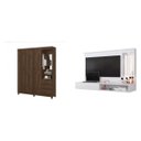 Ver imagem 1 de Conjunto Quarto Solteiro Guarda-Roupa Camarim e Painel TV 43 Polegadas Single Espresso Móveis