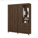 Ver imagem 3 de Conjunto Quarto Solteiro Guarda-Roupa Camarim e Painel TV 43 Polegadas Single Espresso Móveis
