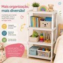 Ver imagem 7 de Estante 4 Andares Organizadora Brinquedos Livros Quarto Infantil Escola Brinquedoteca