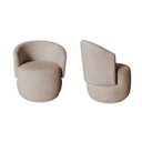 Ver imagem 1 de Kit 2 Poltronas Decorativa Beatriz Orgânica Suede Bege