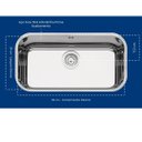 Ver imagem 3 de Cuba Inox 56x34x17cm Aço304 Brilhante C/valvula - Tramontina