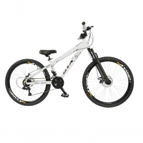 Bicicleta Freeride Gta Rebel Aro 26 Quadro Alumínio 21 Marchas Branco Gta