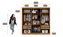 Ver imagem 4 de Guarda Roupa Casal 6 Portas 4 Gavetas - Messina-cumaru/fendi - Móveis Novo Horizonte