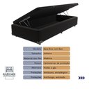 Ver imagem 3 de Cama Box Baú Solteiro Colchão Ortobom Elegant Mola Ensacada Cor:preto
