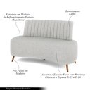 Ver imagem 3 de Sofá Living Decorativo 2 Lugares 1,60M Katara Cinza Claro Linho G33 - Gran Belo
