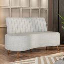 Ver imagem 1 de Sofá Living Decorativo 2 Lugares 1,60M Katara Cinza Claro Linho G33 - Gran Belo