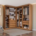 Ver imagem 3 de Guarda-Roupa Casal Modulado Andorra 7 Portas 6 Gavetas Freijó/Branco - Pnr Móveis
