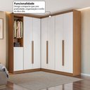 Ver imagem 5 de Guarda-Roupa Casal Modulado Andorra 7 Portas 6 Gavetas Freijó/Branco - Pnr Móveis