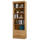 Ver imagem 1 de Estante Livreiro Multiuso 2 Gavetas com Prateleiras Freijó - Qmovi