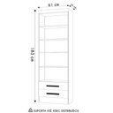 Ver imagem 7 de Estante Livreiro Multiuso 2 Gavetas com Prateleiras Freijó - Qmovi