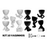 Kit 10 Vasinhos Suculentas Robert Bbb Bob Planta Decoração - 3