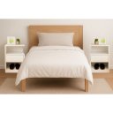 Ver imagem 3 de Mesa de Cabeceira MDF Branco 15 mm com Gaveta e Nicho 40 cm