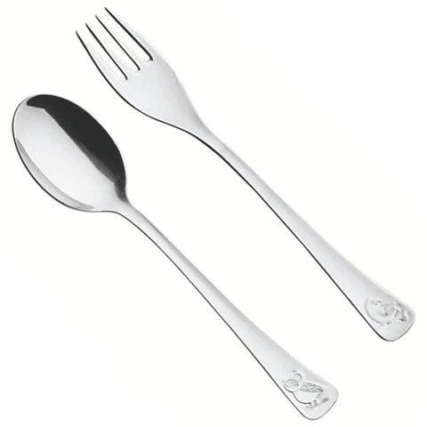 Jogo de Talheres Infantil 2 Peças Aço Inox Tramontina Baby F