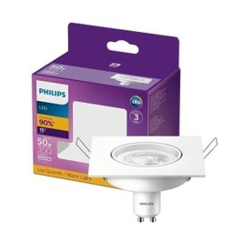 Spot de LED Quadrado 5W 50W 2700K Bivolt Philips - 1 Spot de LED Quadrado 5W 50W 2700K Bivolt Philips - 1