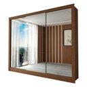 Ver imagem 3 de Guarda-roupa Casal Nevada 3 Portas 3 Gavetas com Espelho Cinamomo - Panorama Móveis