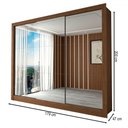 Ver imagem 4 de Guarda-roupa Casal Nevada 3 Portas 3 Gavetas com Espelho Cinamomo - Panorama Móveis