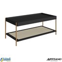 Ver imagem 4 de Mesa de Centro Oslo 93 Cm Madeira Mdp Hanover ou Nero Base Metal - Artesano