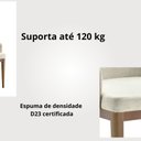Ver mais imagens de Conjunto Mesa Aghata 2,00x1,00 MDF Laminado 6 Cadeiras Marrom/Amendoa