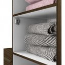 Ver imagem 5 de Conjunto Quarto de Solteiro Penteadeira Suspensa com Espelho e Cômoda 4 Gavetas Espresso Móveis