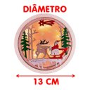 Ver imagem 4 de Enfeite Papai Noel Natal Luminária Pendente em Madeira 13cm