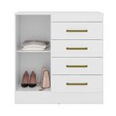 Ver imagem 3 de Cômoda com 4 Gavetas Montevidéu Branco Rosa Flex Demóbile