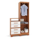 Ver imagem 5 de Guarda-Roupa Multiuso 2 Portas 4 Gavetas Primacy Off White/Freijó Wood