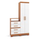 Ver imagem 2 de Guarda-Roupa Multiuso 2 Portas 4 Gavetas Primacy Off White/Freijó Wood