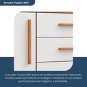Ver imagem 6 de Guarda-Roupa Multiuso 2 Portas 4 Gavetas Primacy Off White/Freijó Wood