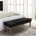 Ver imagem 4 de Recamier Genova 195 Cm Luxo Suede com Madeira Maciça Preto
