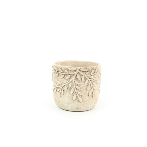 Cachepot Cimento 12x12x11cm Marrom Cromus