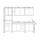 Ver imagem 2 de Cozinha Modulada Plena Pe0004 com 12 Portas e 4 Gavetas com Tampo Cinamon Touch Nude Demóbile