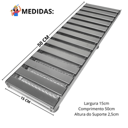 Ralo Linear 15x50 Inox 304 Reforçado Tela Garagem Veículos Passeio - 7