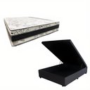 Ver imagem 1 de Cama Base Box Baú Casal Super Confort Sintético Preto + Colchão Casal Super Confort D33 28x138x188